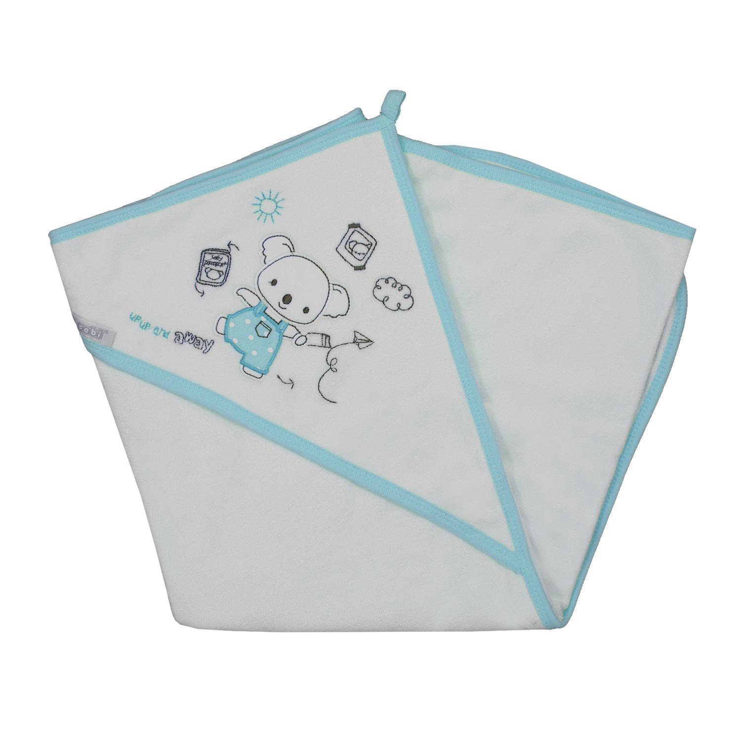 Sebi Bebe Koala Bebek Banyo Havlusu 80x85 cm 8504 Turkuaz