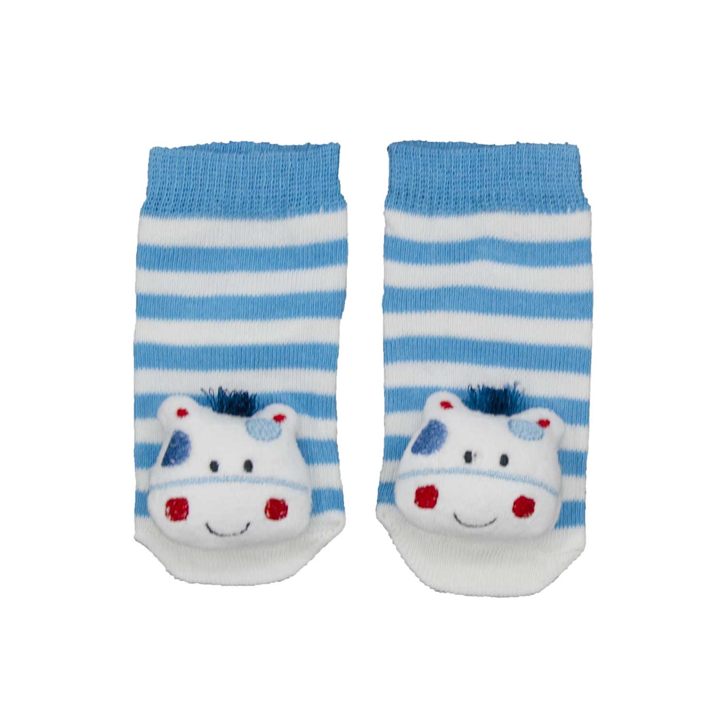 Minidamla Çıngıraklı Bebek Çorap 0-3 Ay 41893 Açık Mavi