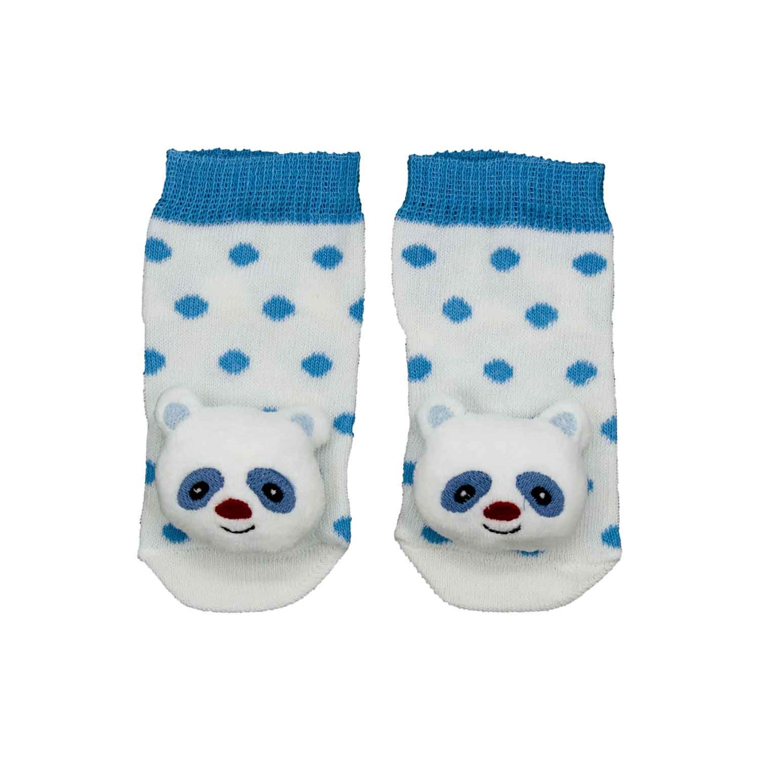 Minidamla Çıngıraklı Bebek Çorap 0-3 Ay 41893 Açık Mavi