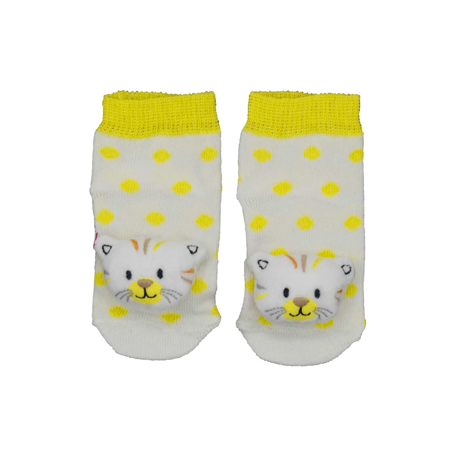 Minidamla Çıngıraklı Bebek Çorap 0-3 Ay 41893 Sarı