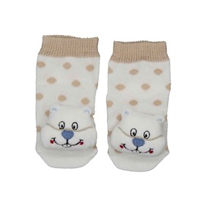 Minidamla Çıngıraklı Bebek Çorap 0-3 Ay 41893 Bej