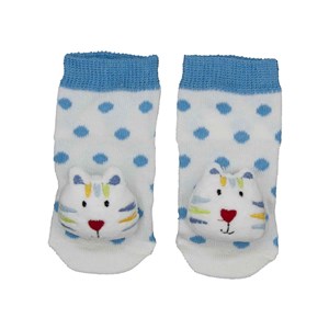 Minidamla Çıngıraklı Bebek Çorap 0-3 Ay 41893 Mavi