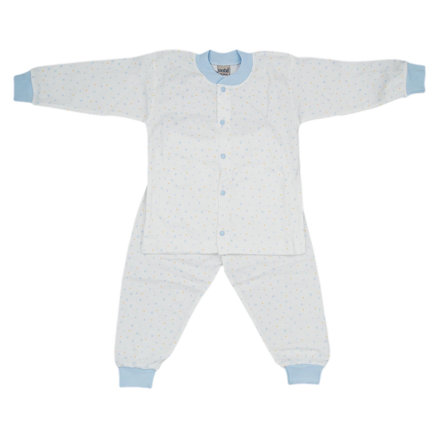 Sebi Bebe Kartanesi Bebek Pijama Takımı 2413 Krem-Mavi