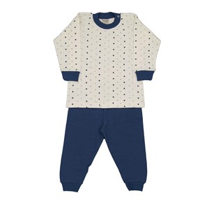 Sebi Bebe Puantiyeli Bebek Pijama Takımı 2401 Lacivert