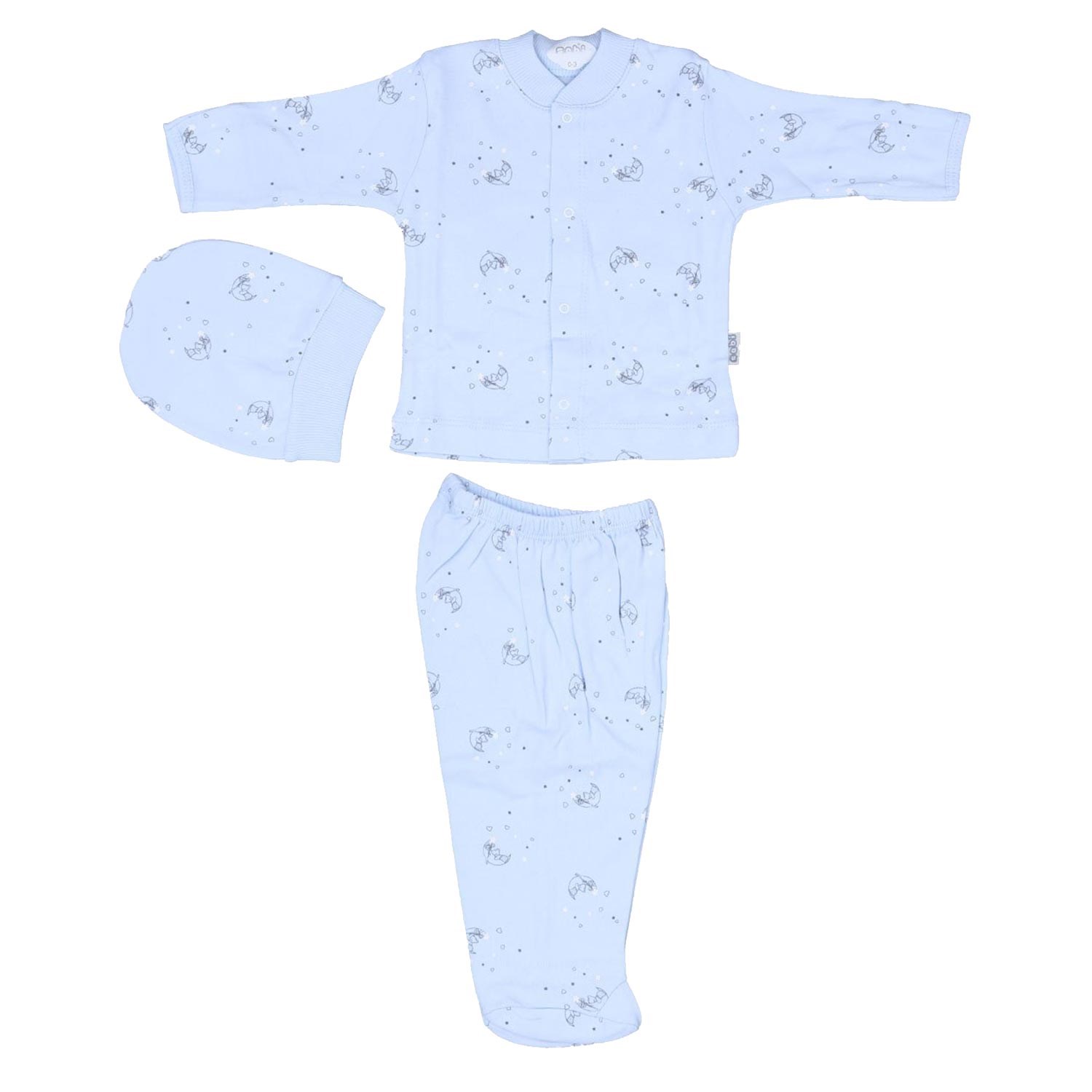 Sebi Bebe Bebek Pijama Takımı 2256 Mavi