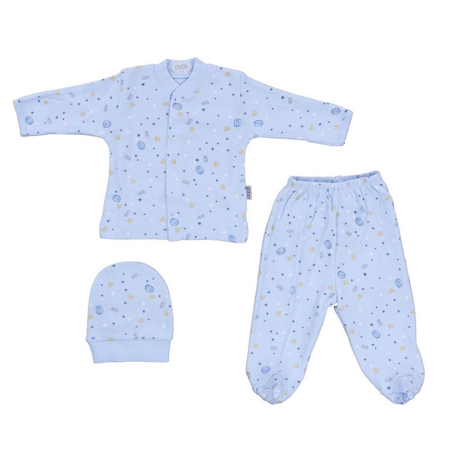 Sebi Bebe Hello Bebek Pijama Takımı 2257 Mavi