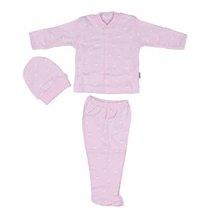 Sebi Bebe Bulutlu Bebek Pijama Takımı 2253 Pembe