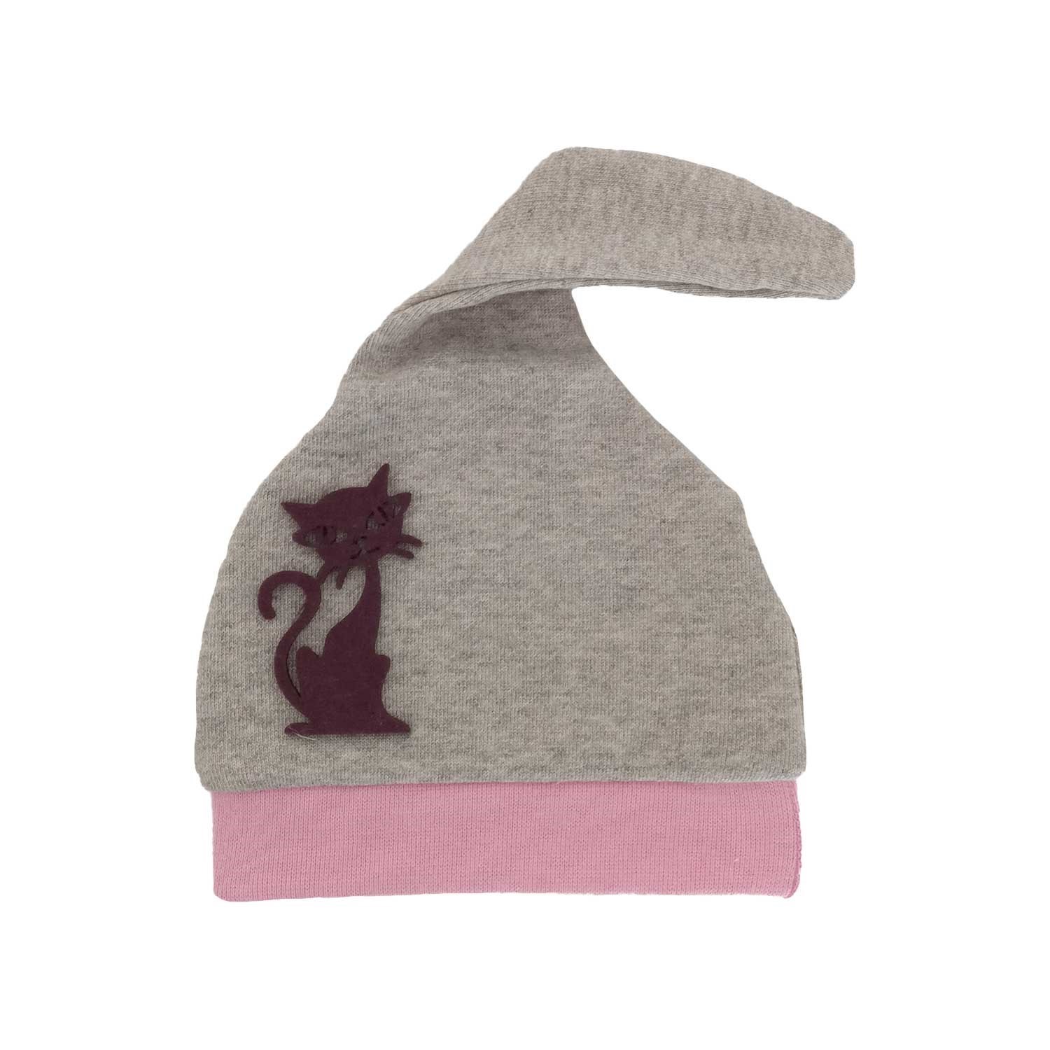 Sebi Bebe Bebek Şapkası 9517 Gri-Bordo