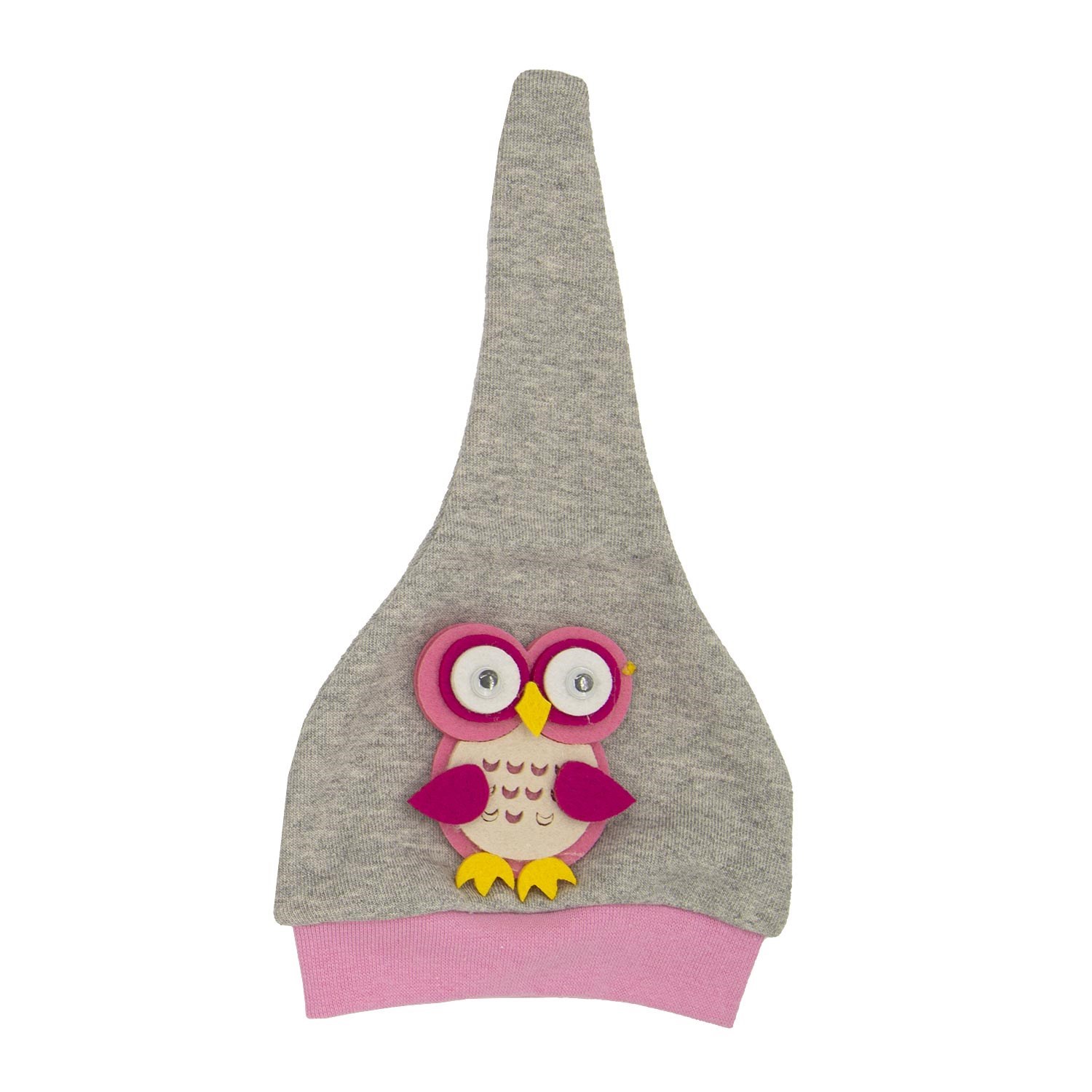Sebi Bebe Bebek Şapkası 9517 Gri-Pembe