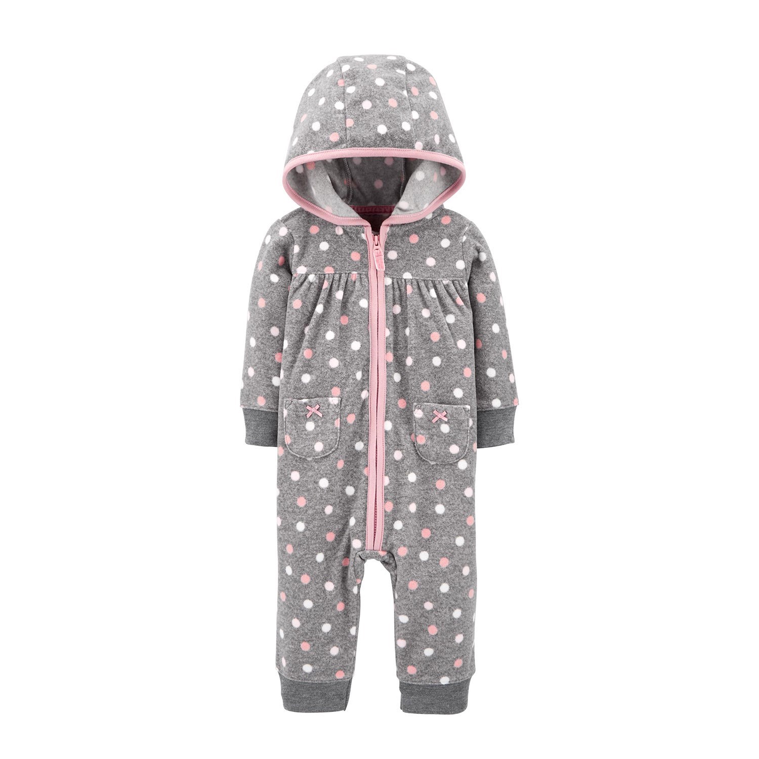 Carter's Kapşonlu Bebek Tulumu 1J157510 Gri