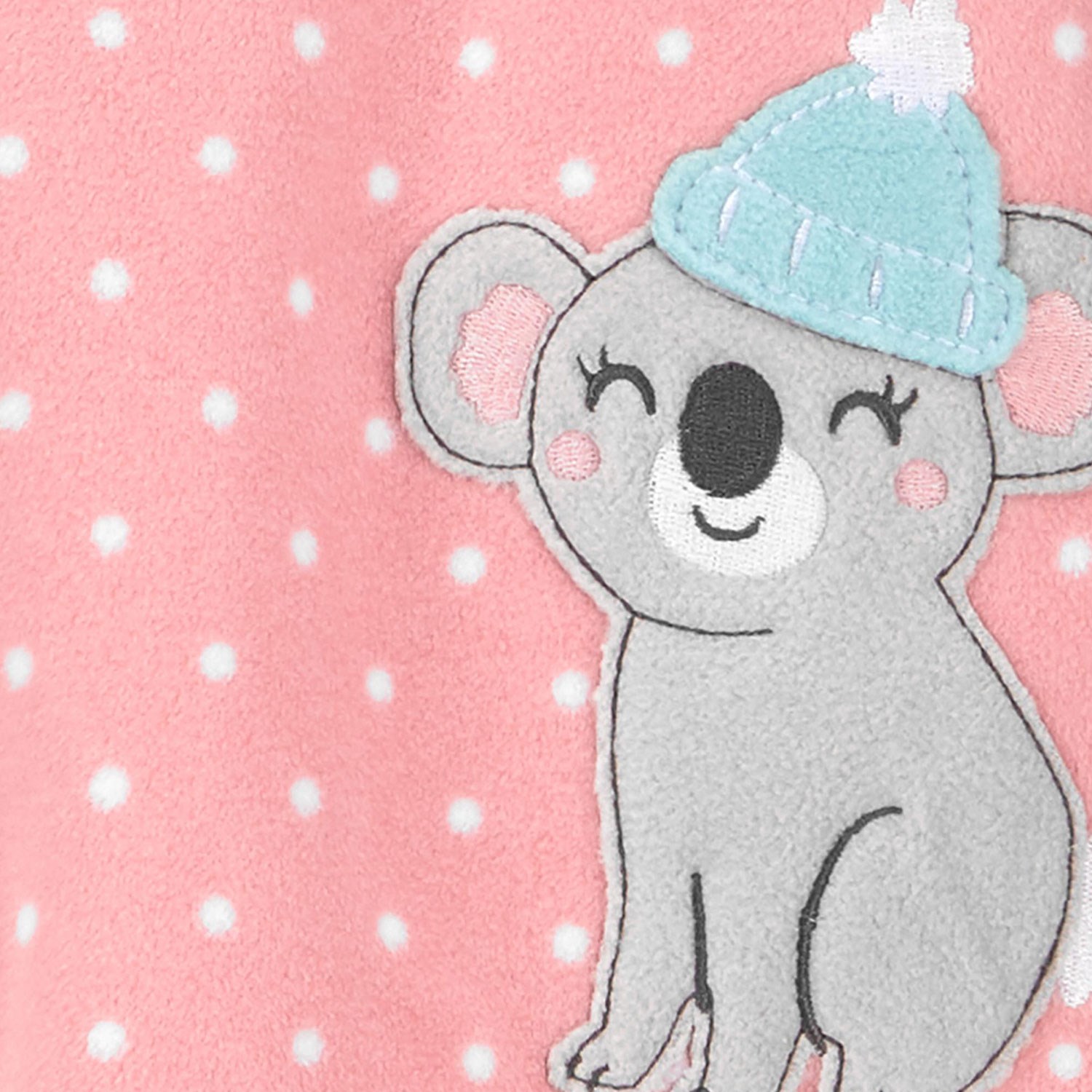 Carter's Patikli Polar Çocuk Pijama Tulumu Pembe