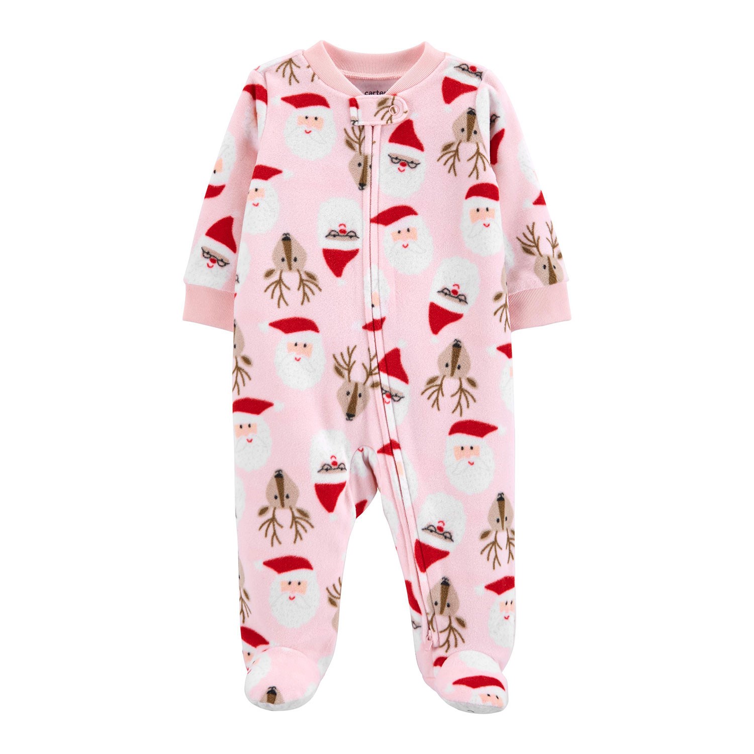 Carter's Christmas Patikli Polar Bebek Tulumu 1J260810 Pembe