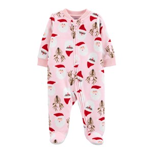 Carter's Christmas Patikli Polar Bebek Tulumu 1J260810 Pembe