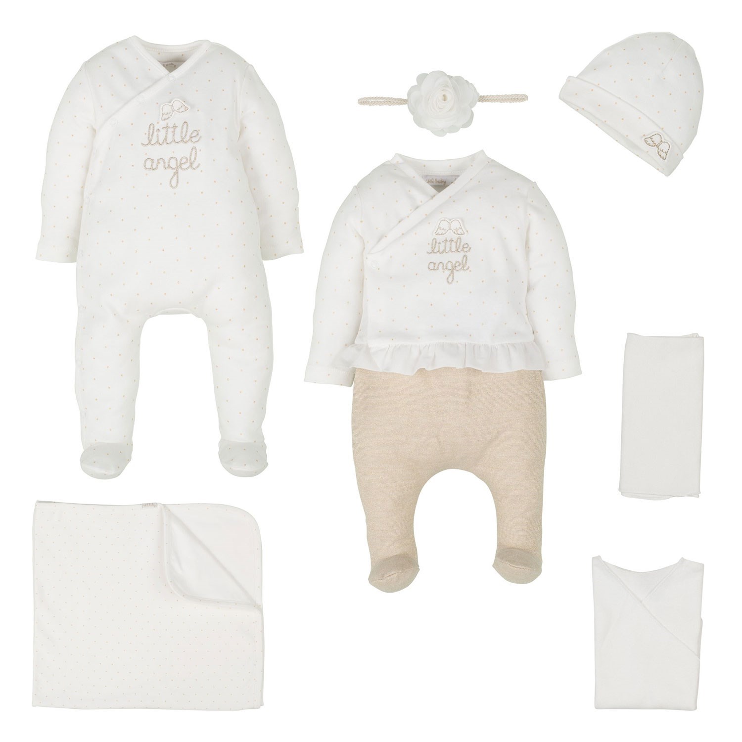 İdil Baby 8'li Bebek Hastane Çıkış Seti 14225 Ekru