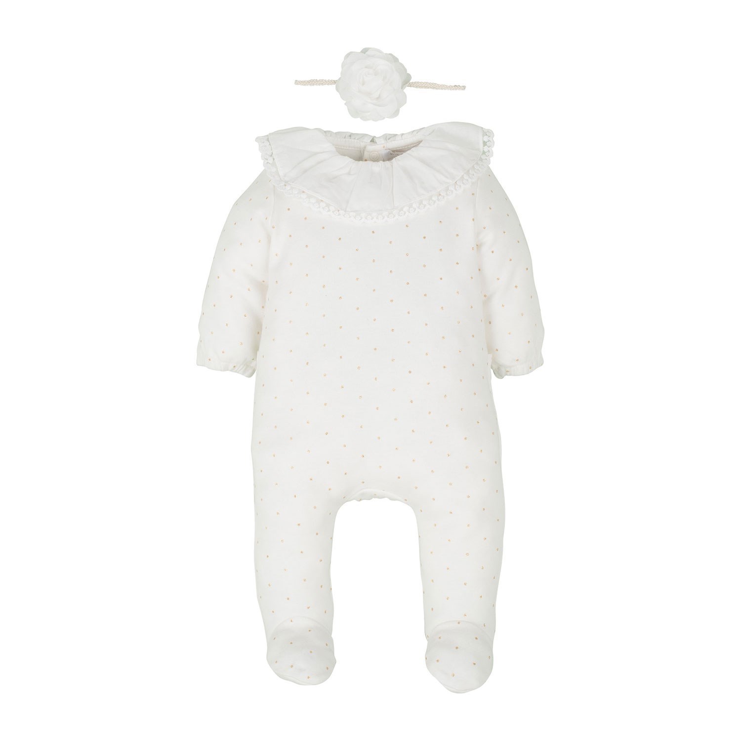 İdil Baby Tokalı Bebek Tulumu 14226 Ekru