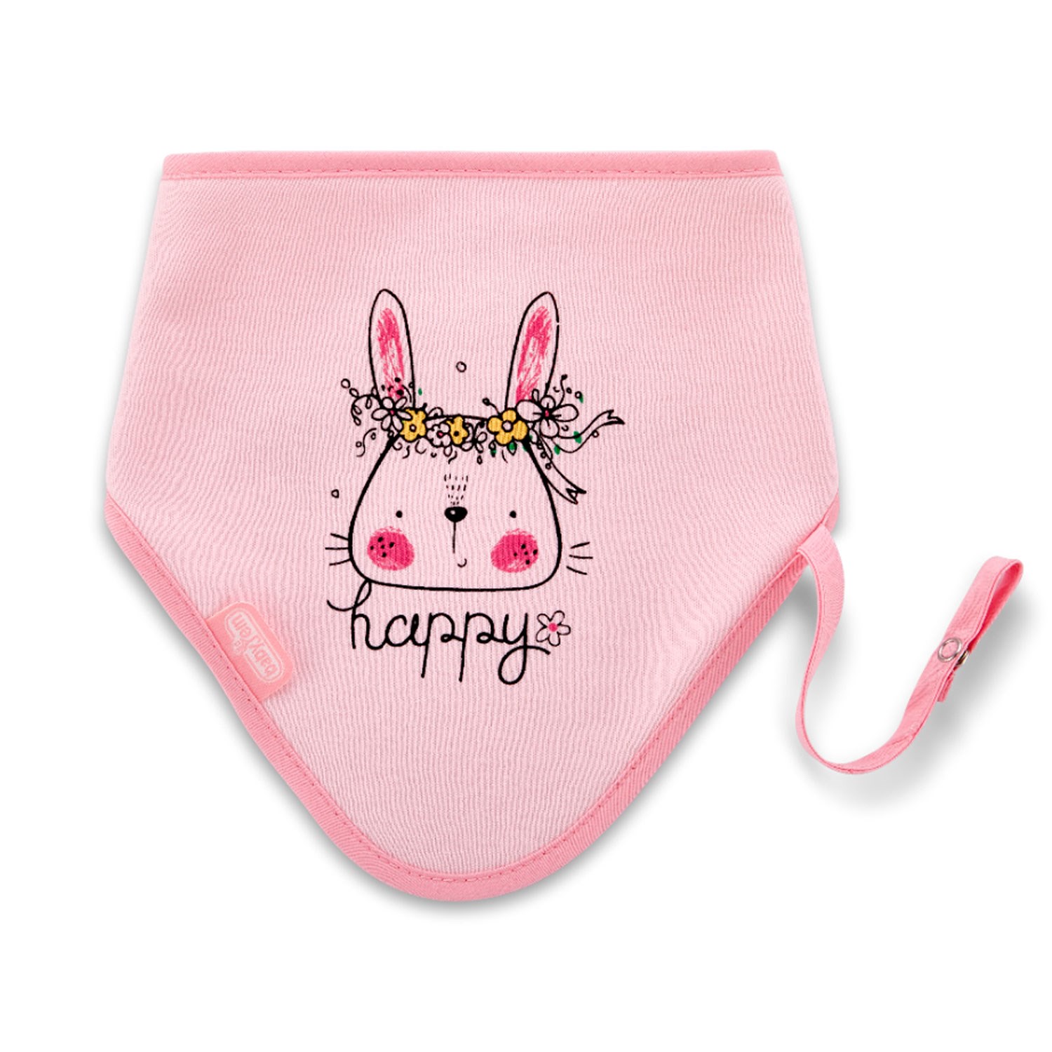 Babyjem Fular Önlük Emzik Tutacaklı 417 Pembe