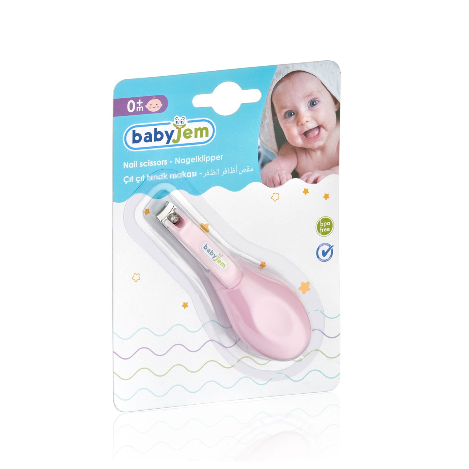 Babyjem Bebek Kolay Kavrama Çıtçıt Tırnak Makası Pembe