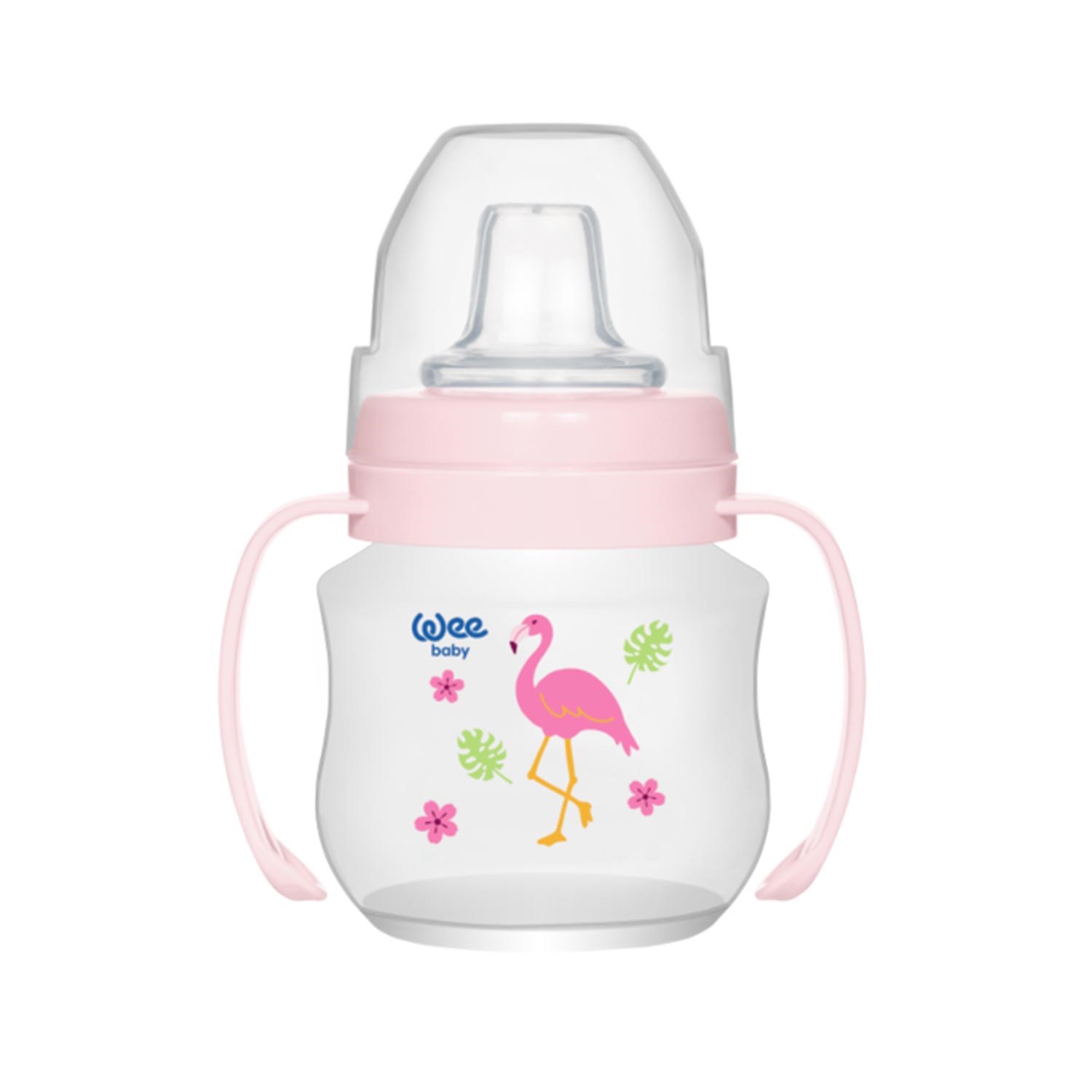 Wee Baby Antikolik Akıtmaz Kulplu PP Bardak 125 ml Pembe