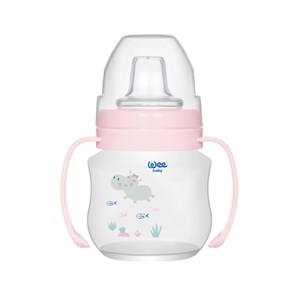 Wee Baby Antikolik Akıtmaz Kulplu PP Bardak 125 ml Pembe