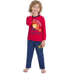 U.S Polo Uzun Kollu Çocuk Pijama Takımı Kırmızı