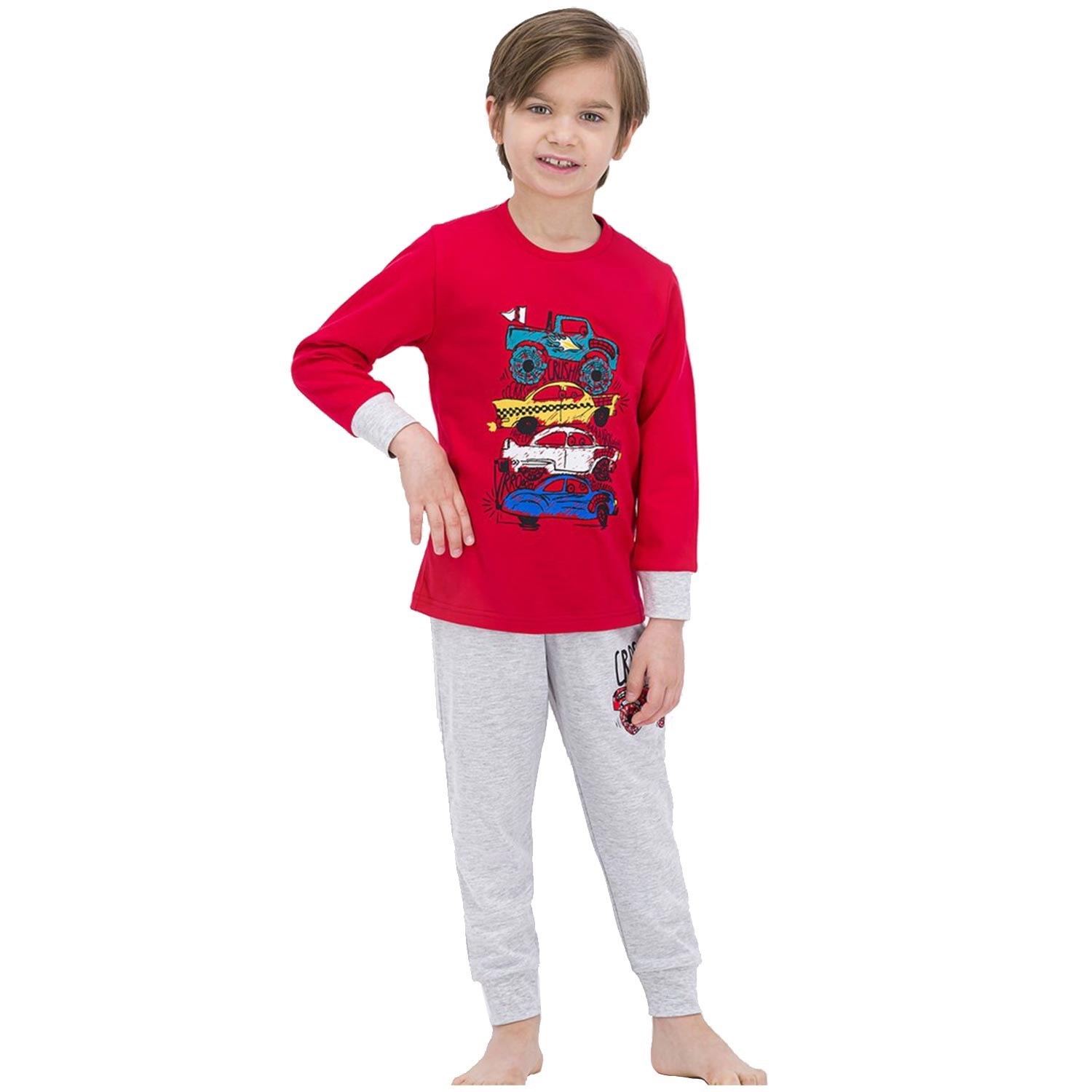 Roly Poly Erkek Çocuk Pijama Takımı Kırmızı