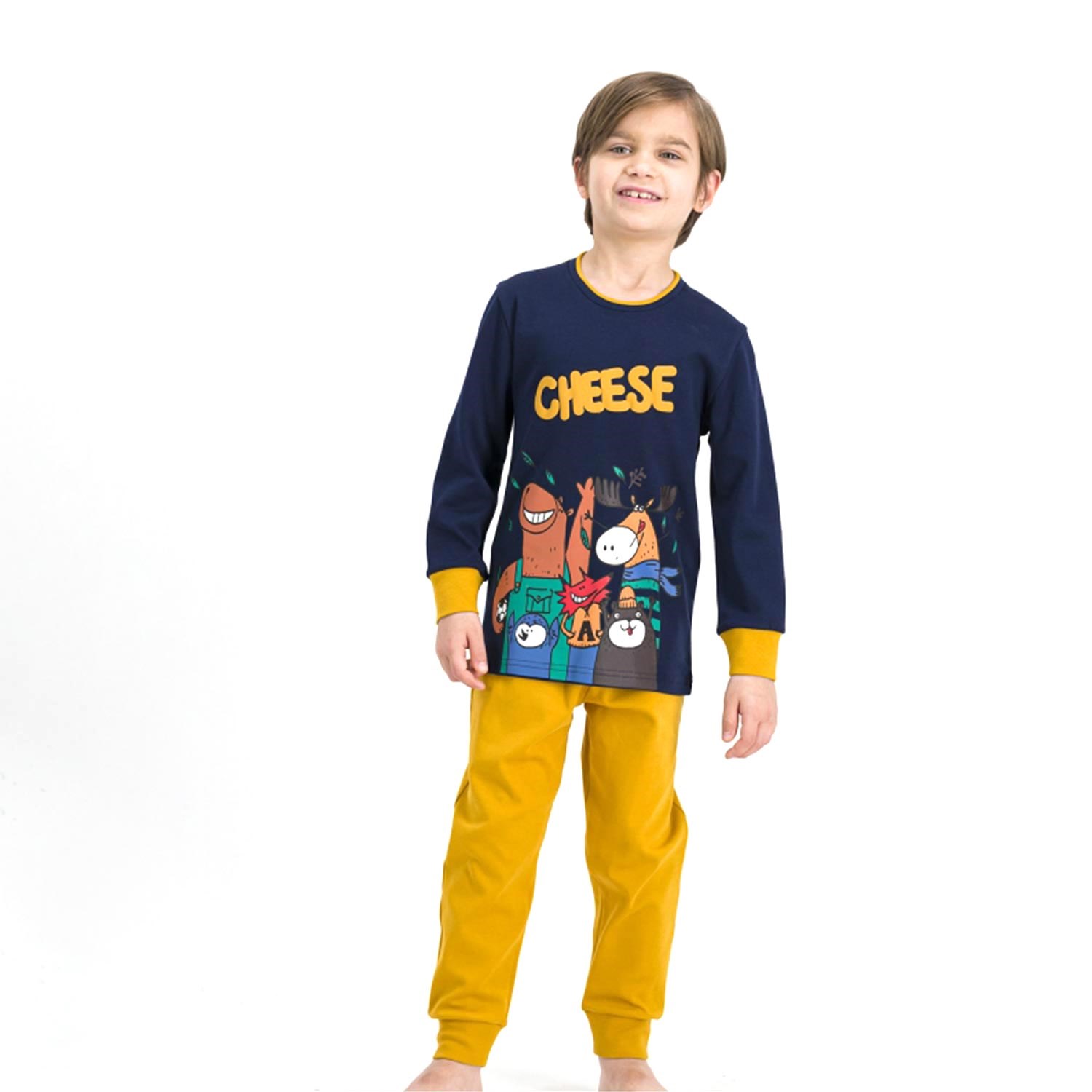 Roly Poly Erkek Çocuk Pijama Takımı Lacivert