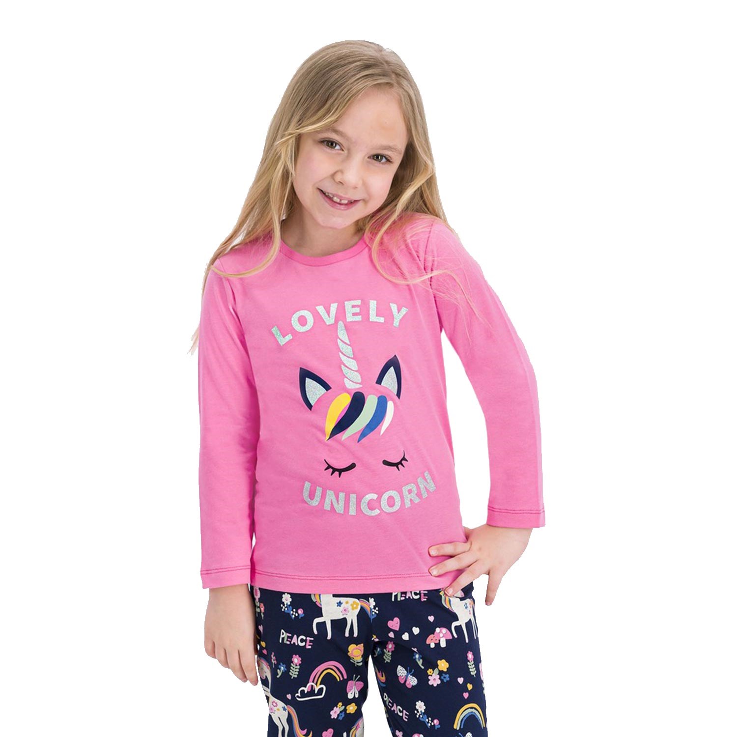 Roly Poly Kız Çocuk Pijama Takımı Pembe