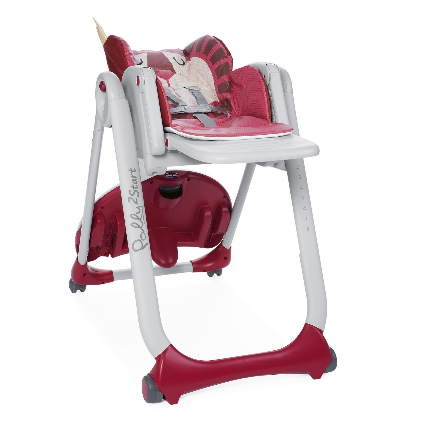 Chicco Polly 2 Start Bebek Mama Sandalyesi Kırmızı