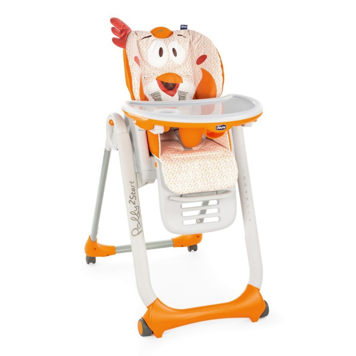 Chicco Polly 2 Start Bebek Mama Sandalyesi Turuncu