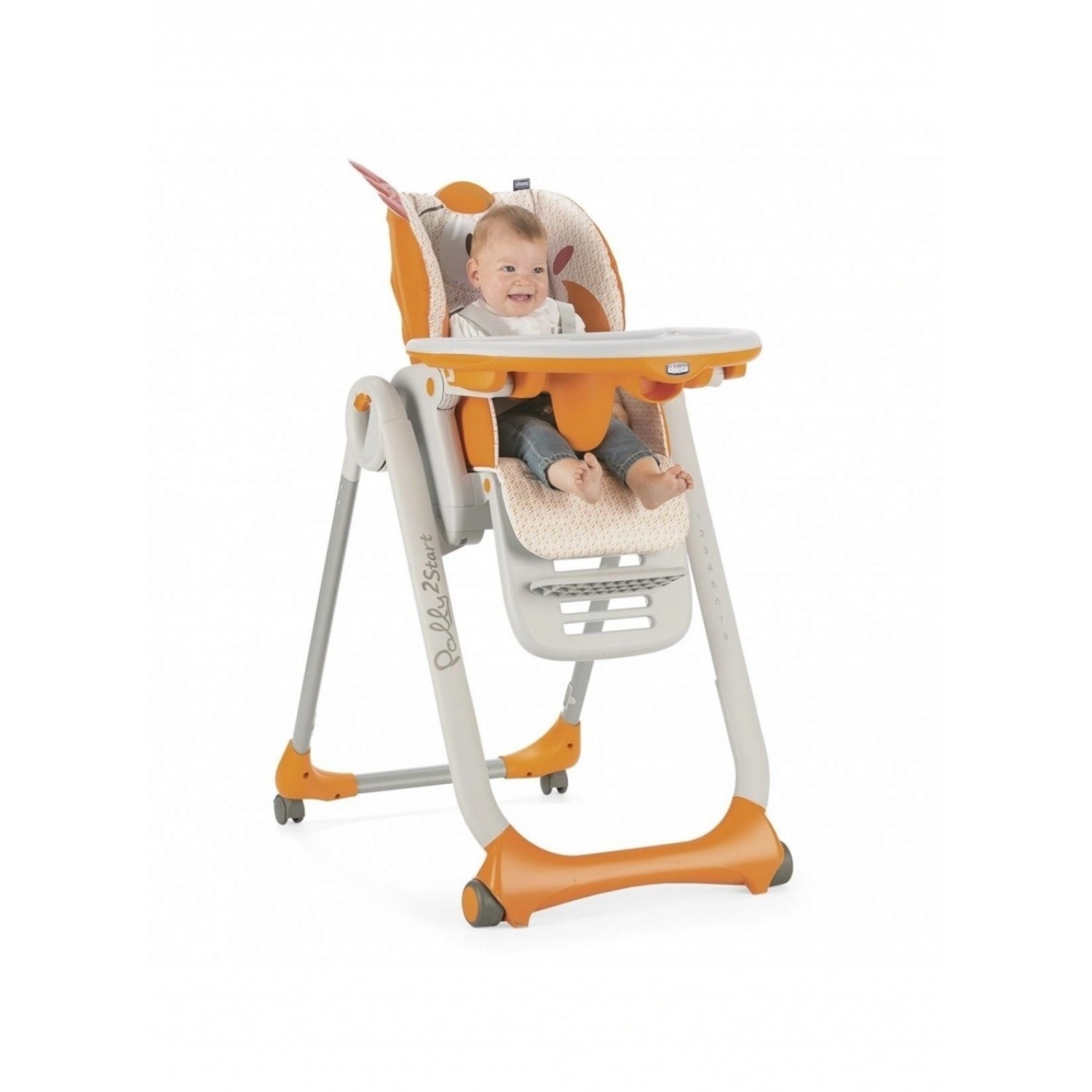 Chicco Polly 2 Start Bebek Mama Sandalyesi Turuncu