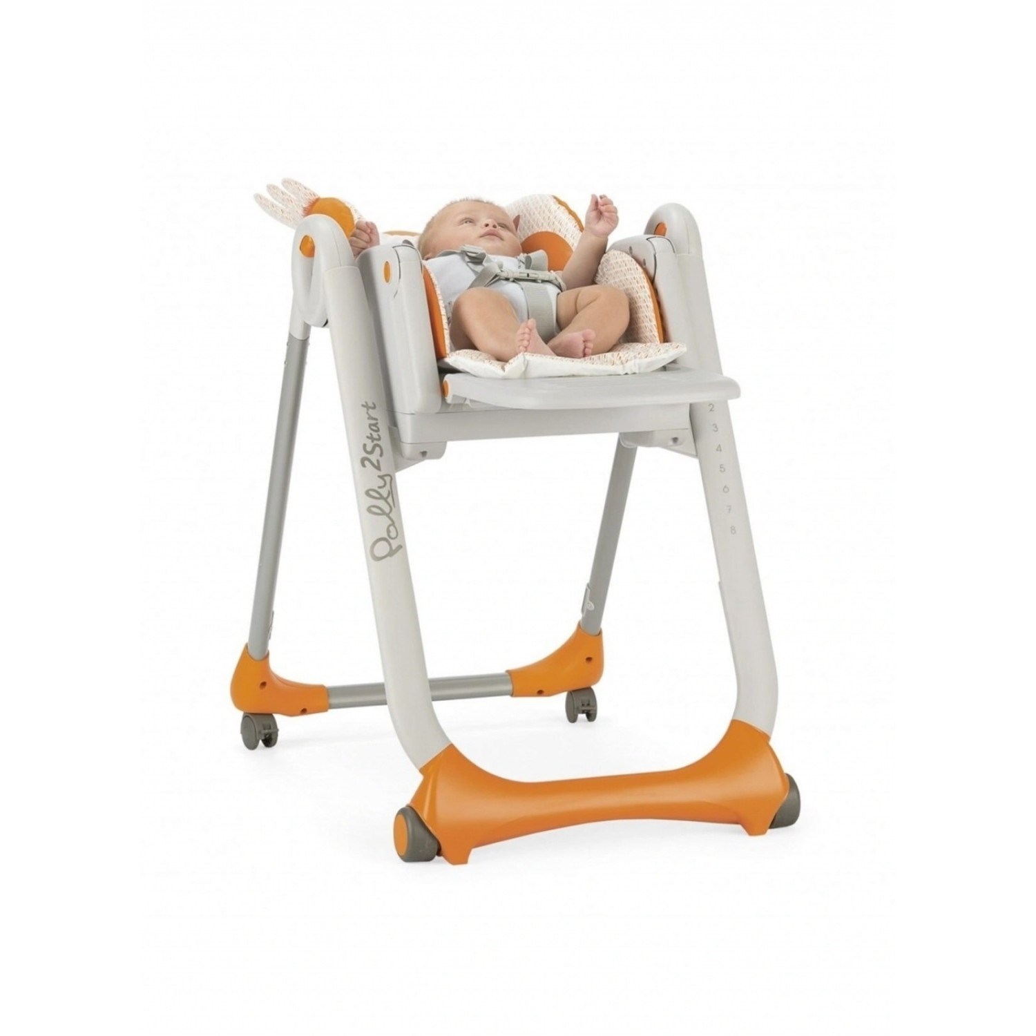 Chicco Polly 2 Start Bebek Mama Sandalyesi Turuncu