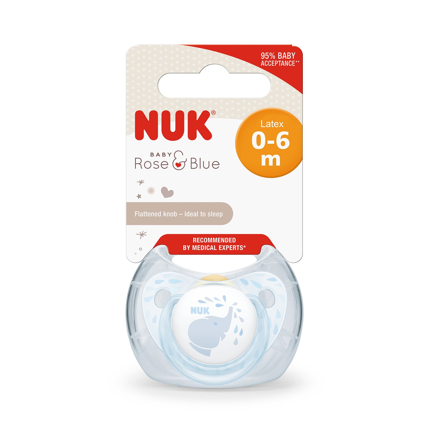 Nuk Baby Blue Kauçuk Emzik No:1 Mavi