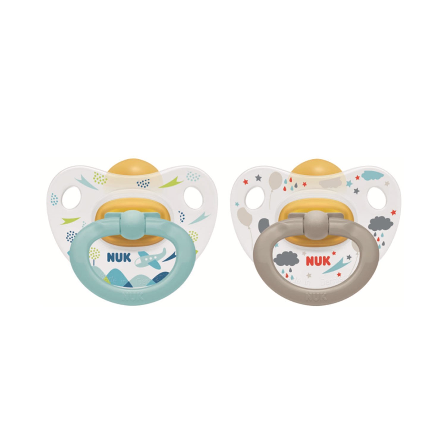 Nuk Happy Kids 2'li Kauçuk Emzik No:1 Mavi