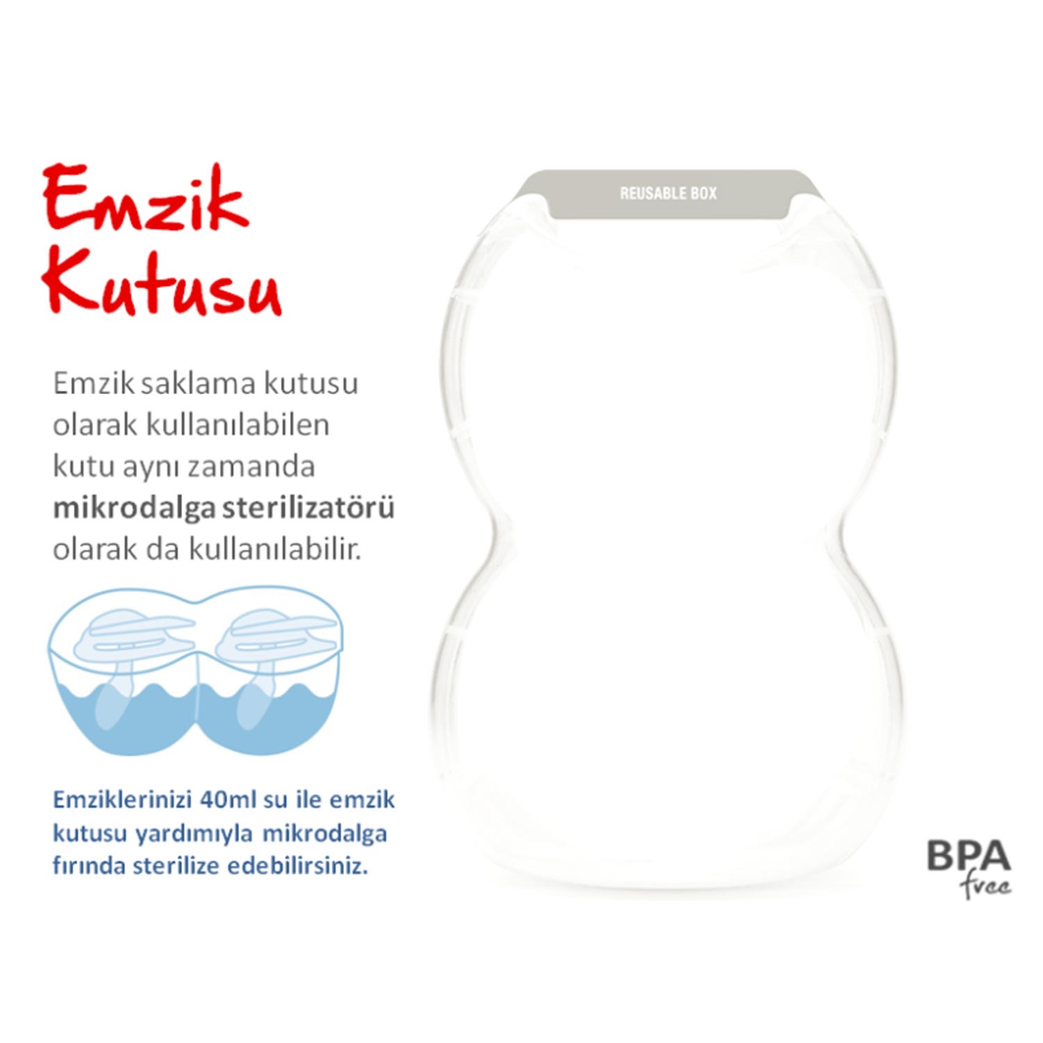 Nuk Happy Kids 2'li Kauçuk Emzik No:1 Mavi
