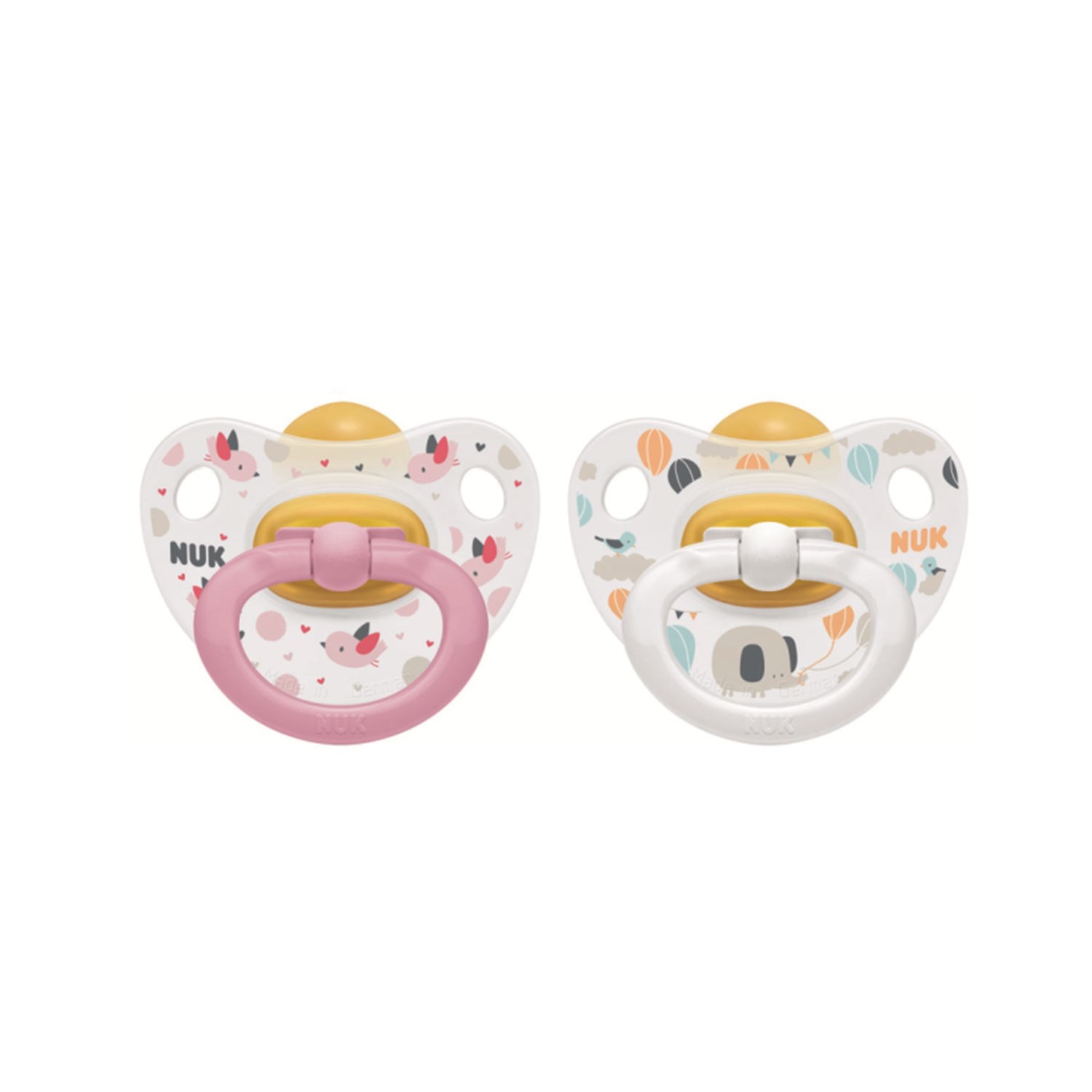 Nuk Happy Kids 2'li Kauçuk Emzik No:1 Pembe