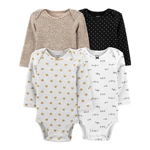 Carter's Layette 4'lü Bebek Body 1J942310 Çok Renkli