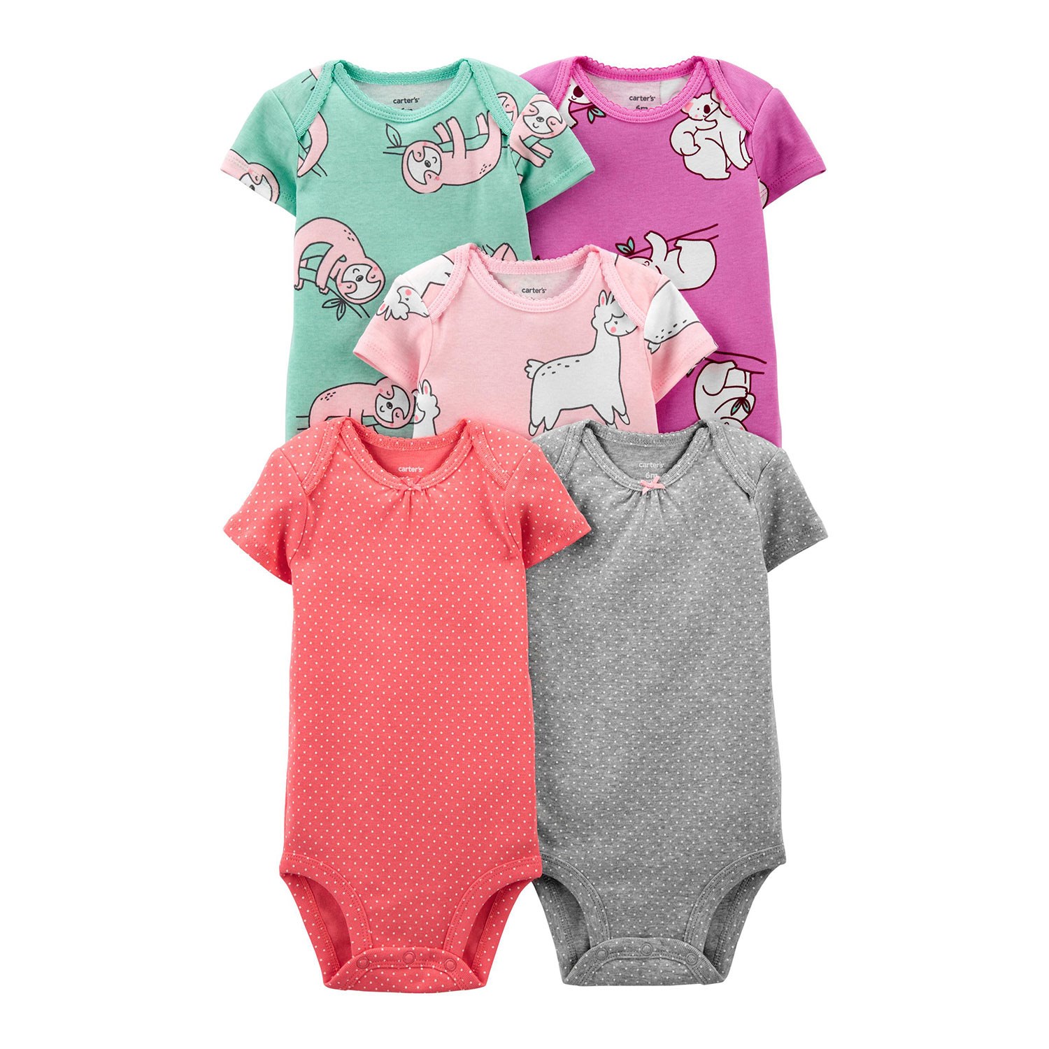 Carter's Layette 5'li Bebek Body 1J982310 Çok Renkli