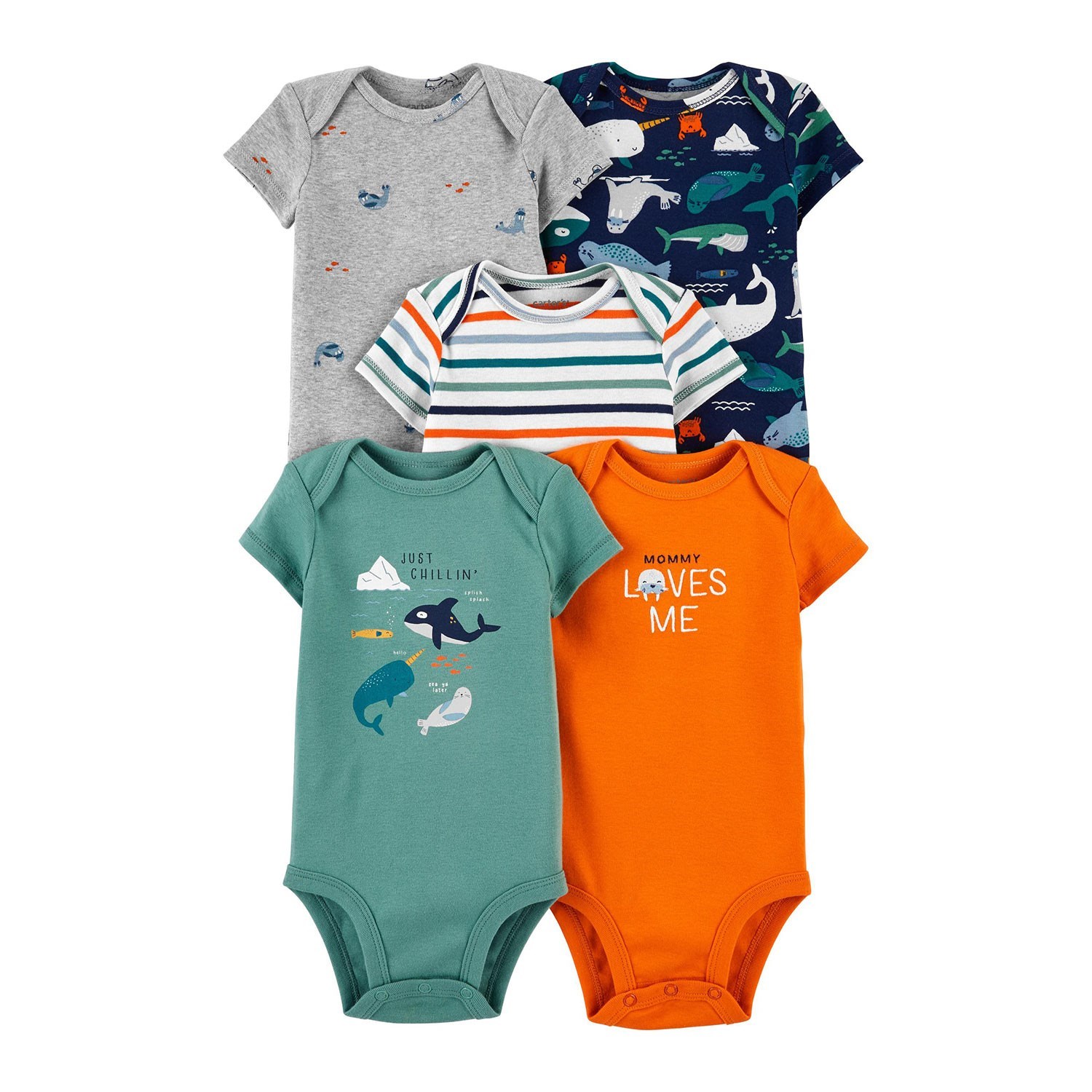 Carter's Layette 5'li Bebek Body 1K095310 Çok Renkli