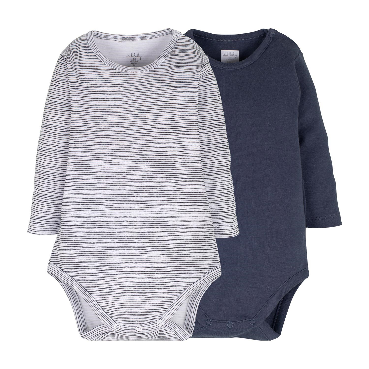 İdil Baby 2'li Bebek Body 14253 Çizgili