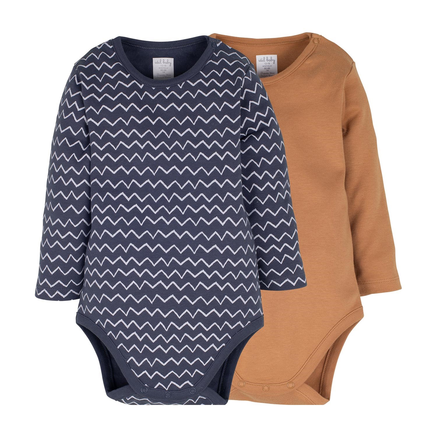 İdil Baby 2'li Bebek Body 14254 Baskılı