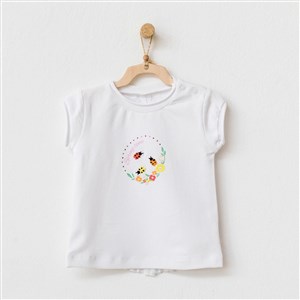 Andywawa Hello Sunshine Bebek Tshirt AC21847 Beyaz