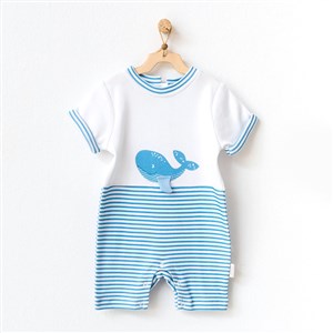 Andywawa Cute Whale Bebek Tulumu AC21546 Beyaz