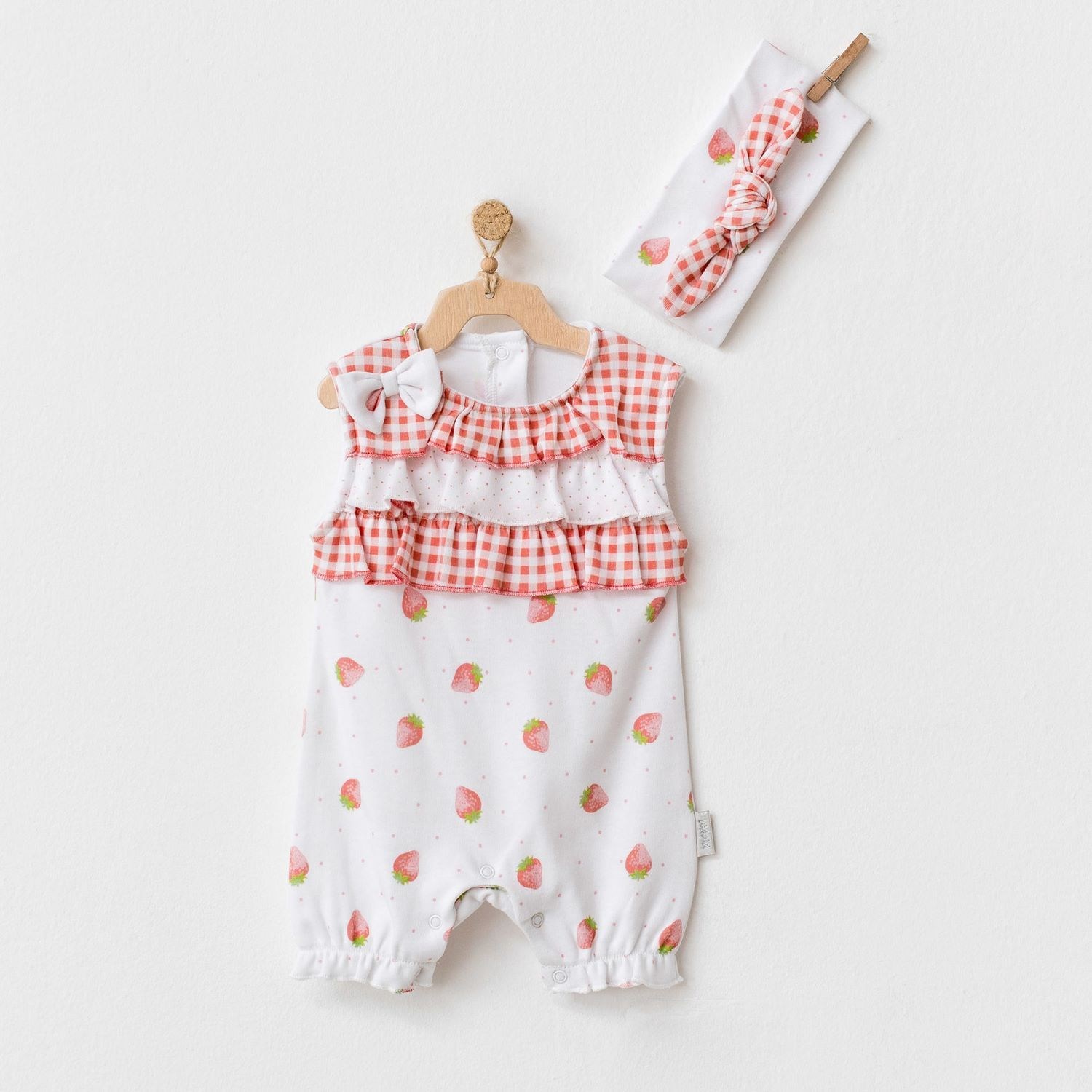 Andywawa Picnic Time Bebek Tulumu AC21732 Beyaz