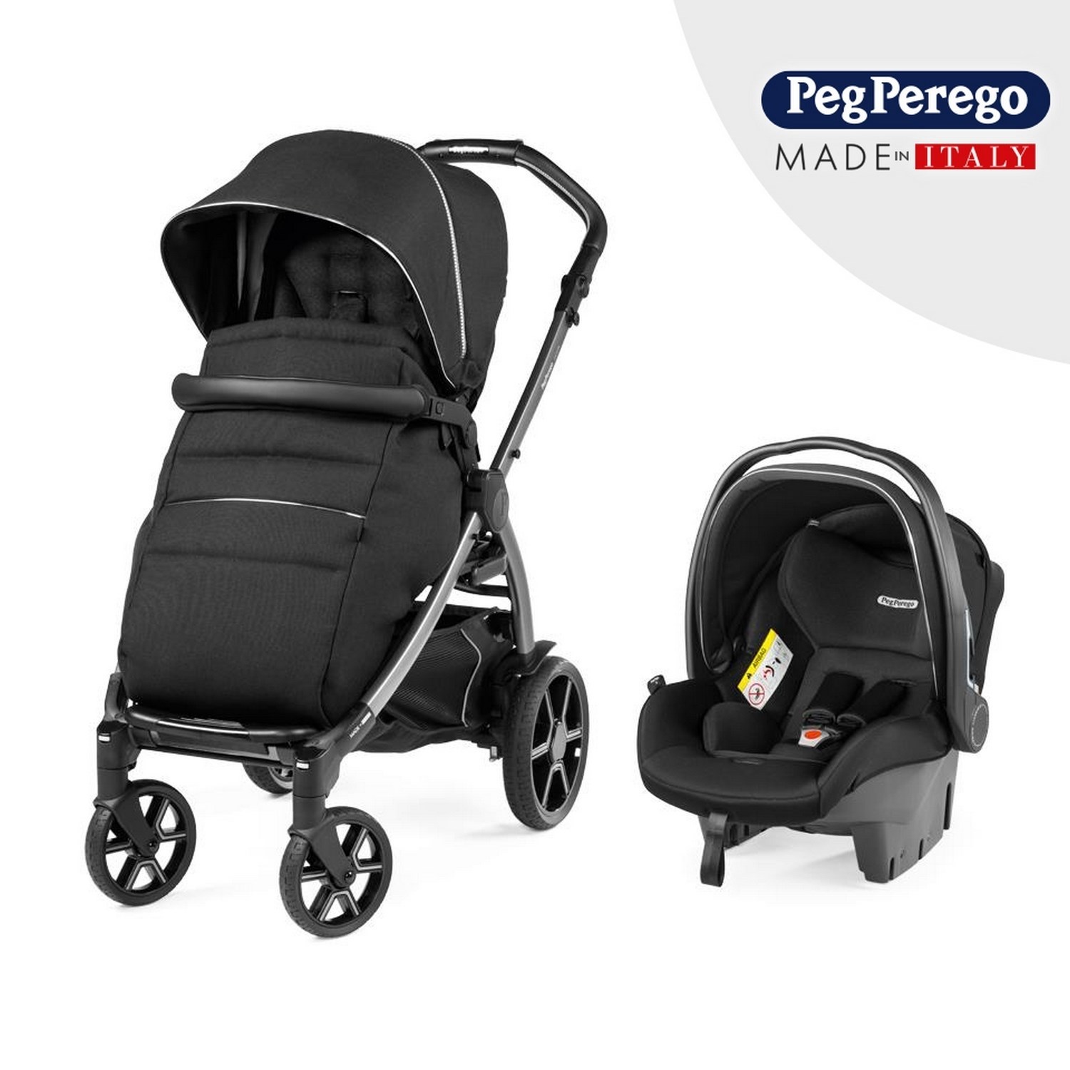 Peg Perego New Book Travel Sistem Bebek Arabası Black Shine