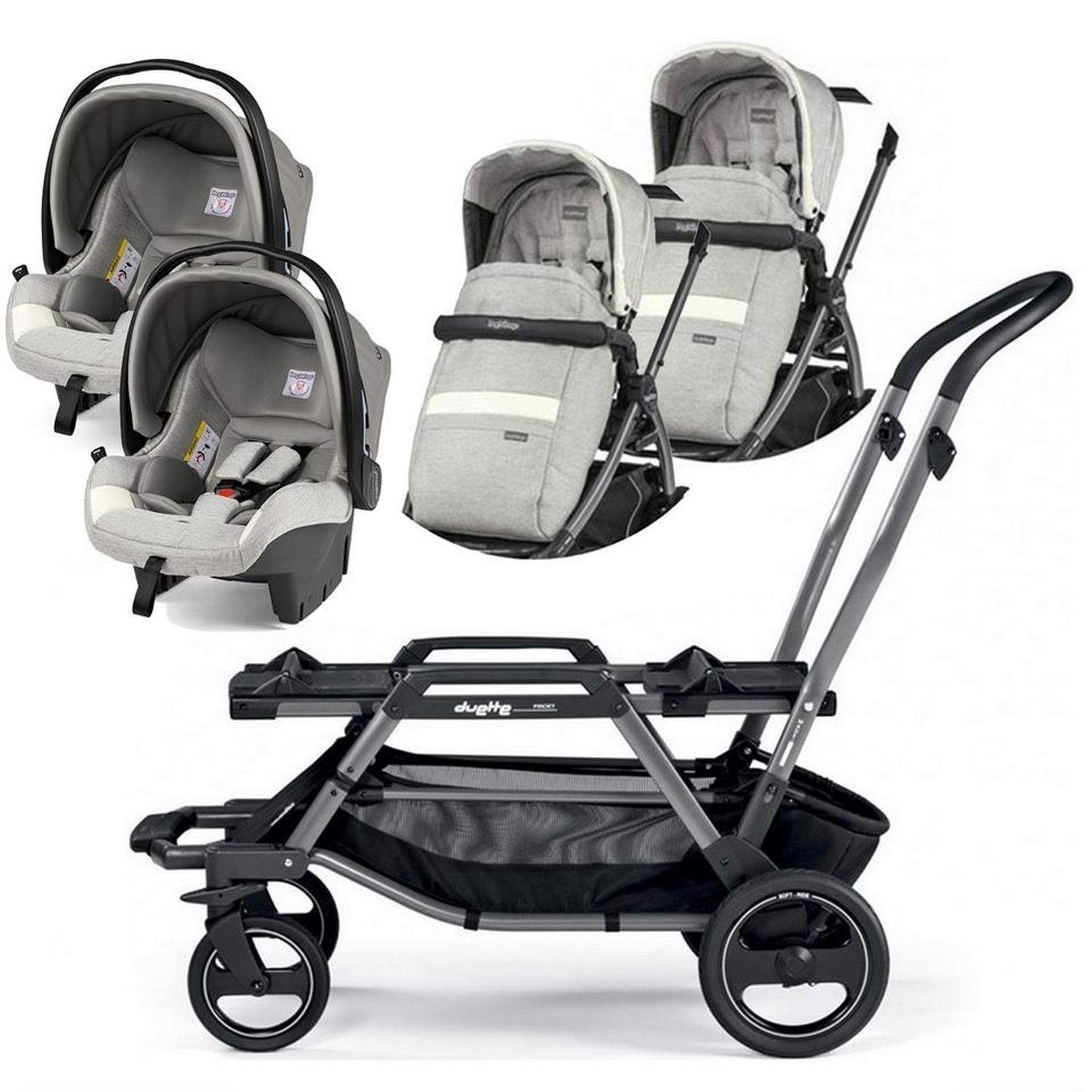 Peg Perego Duette Travel Sistem İkiz Bebek Arabası Luxe Pure