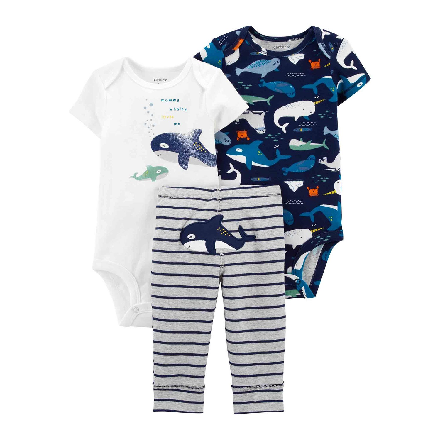 Carter's Layette 3'lü Bebek Takımı 1K114010 Mavi