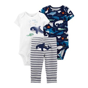 Carter's Layette 3'lü Bebek Takımı 1K114010 Mavi