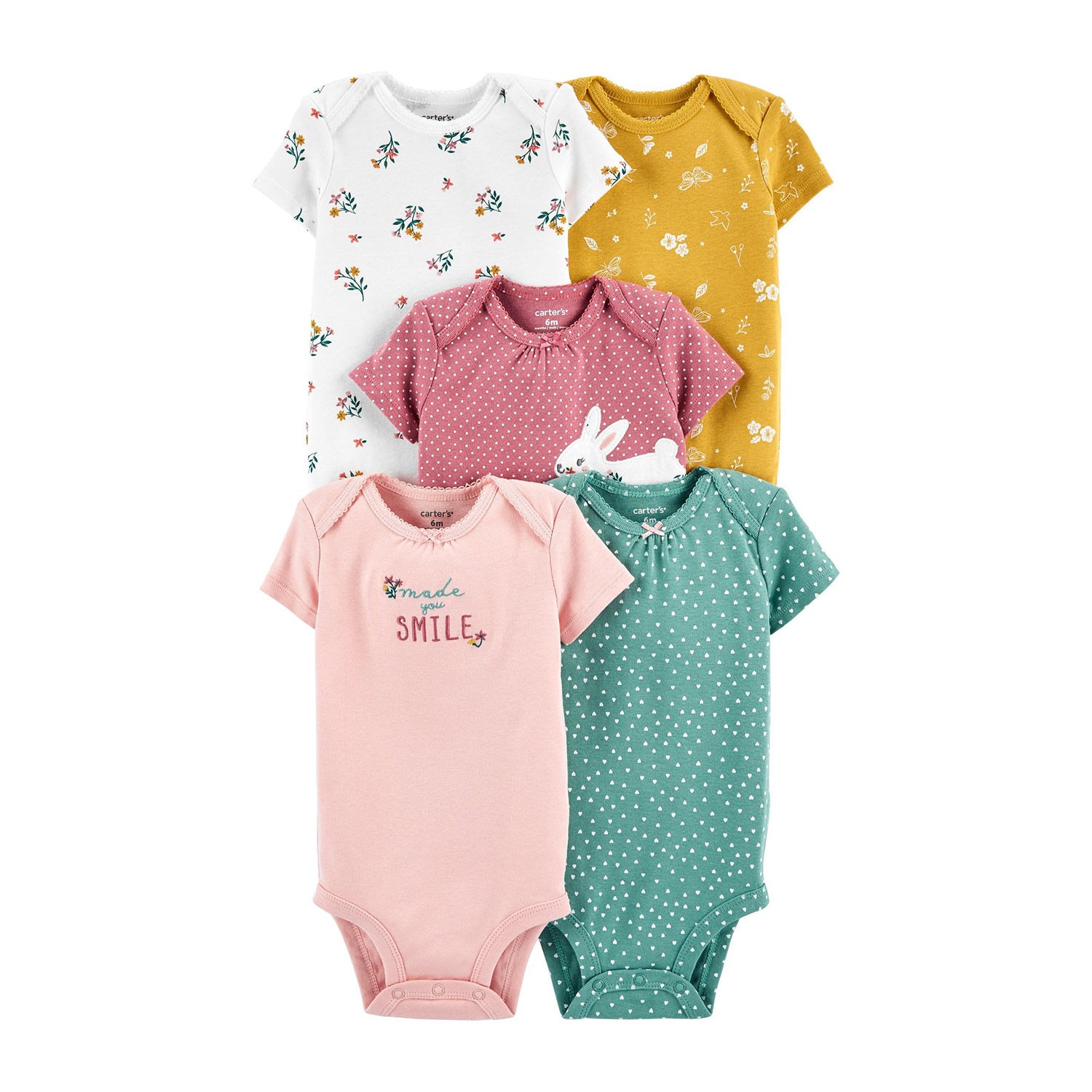 Carter's 5'li Bebek Body 1J982110 Çok Renkli