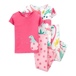 Carter's Dino 4'lü Çocuk Pijama Takımı 2K553210 Pembe