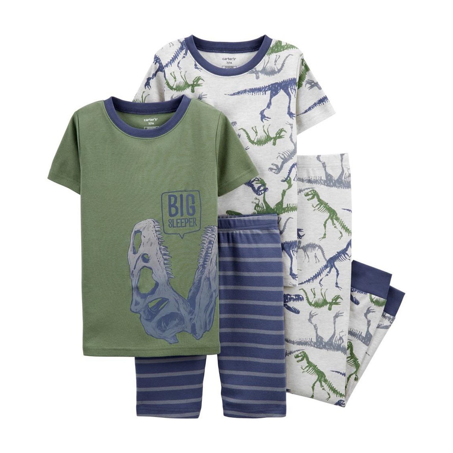 Carter's 4'lü Çocuk Pijama Takımı 3K478513 Mavi-Yeşil